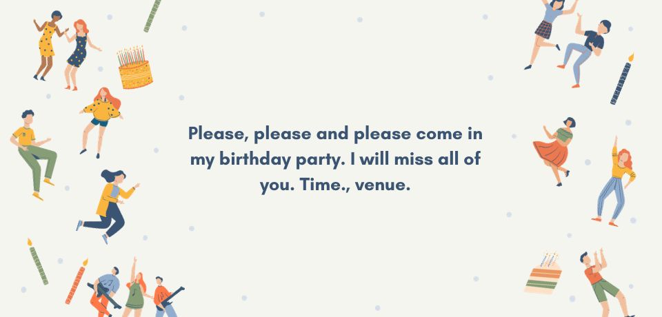 my birthday party invitation