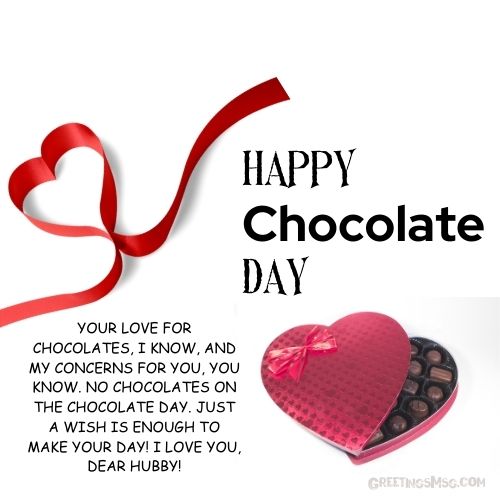 Happy chocolate day quotes images hubby