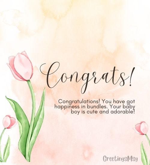 Congratulations Message for Baby Arrival