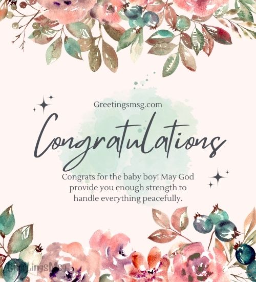 Congratulations Message for Baby
