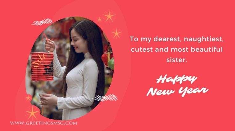New Year greetings to Sister
